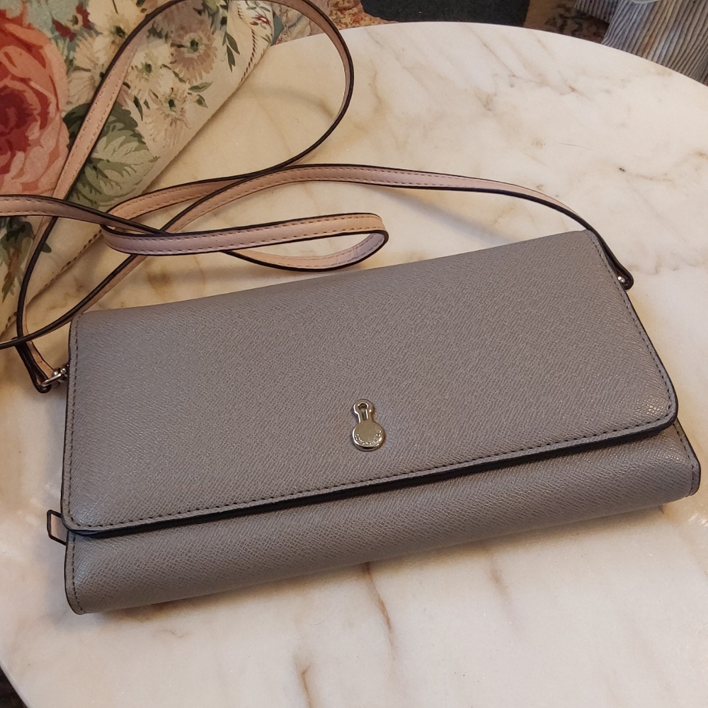NWOT London Fog Crossbody Bag, Vegan Leather Long Wallet With Strap